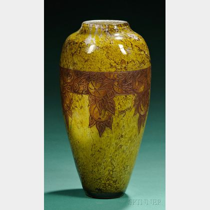 Legras Art Deco Decorated Vase