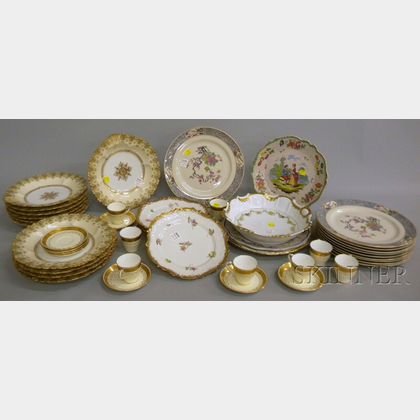 Forty-five Pieces of Porcelain and Pottery Tableware