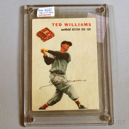 1954 Wilson Franks Ted Williams Baseball Card. Estimate $600-800