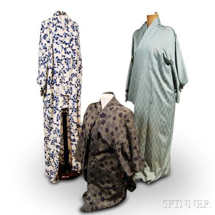 Three Japanese Silk Kimonos