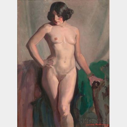 James Topping (American, 1879-1949) Standing Female Nude