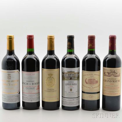 Mixed Bordeaux 2000 Lot, 6 bottles 