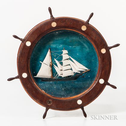 Small Ship's Wheel Diorama