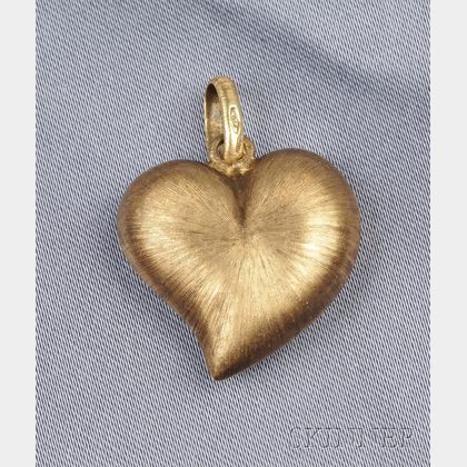 18kt Gold Heart Pendant, Mario Buccellati