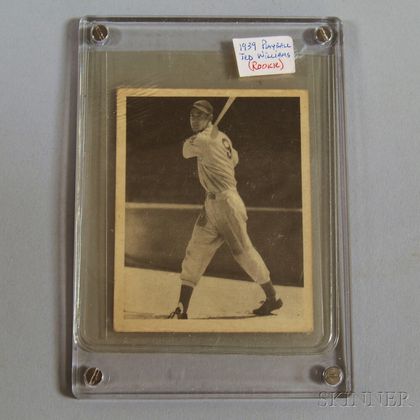 1939 Play Ball #92 Ted Williams Rookie Card. Estimate $1,200-1,500