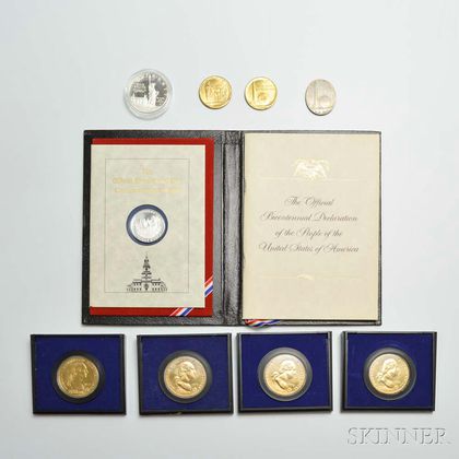 Nine Commemorative Medals and Coins