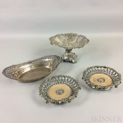 Four Pieces of Pierced Silver