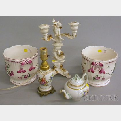 Five Assorted European Ceramic Table Items