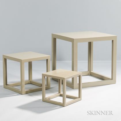 Three Contemporary Jonathan Adler Stacking Tables 