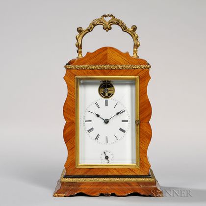 Veneered Time, Strike, and Alarm Carriage Clock