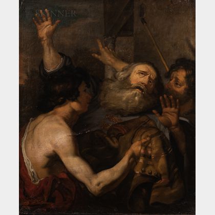 Flemish or Italian School, 17th Century News of the Death of Joseph