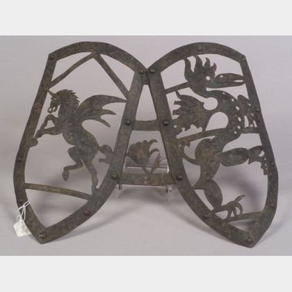 Mediaeval-style Wrought Iron Armorial Decoration