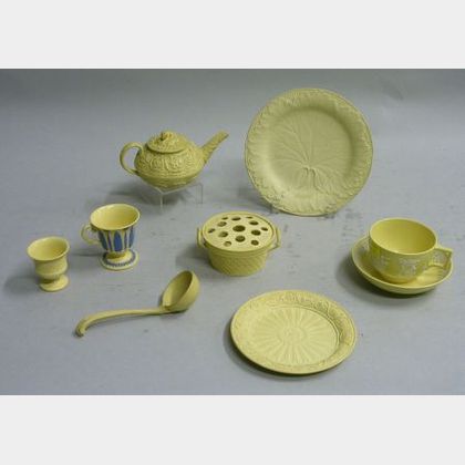 Eight Wedgwood Cane Ware Items. 