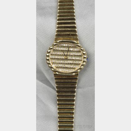 18kt Gold and Diamond Wristwatch