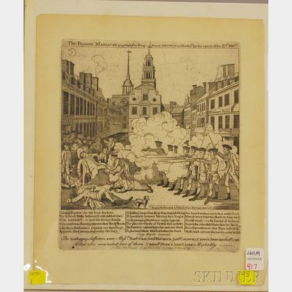 Broadside The Bloody Massacre Perpetrated in King Street, Boston, on March 5th, 1770.