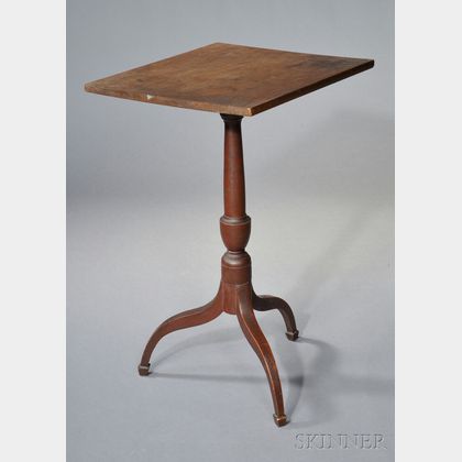 Federal Red-painted Cherry Candlestand