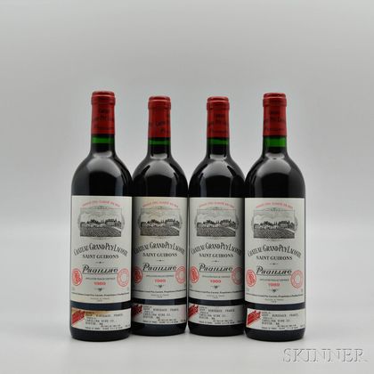 Chateau Grand Puy Lacoste 1989, 4 bottles 
