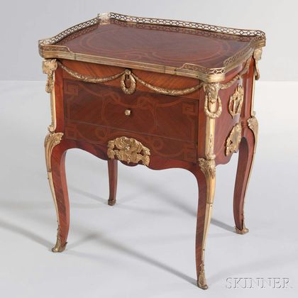 Louis XVI-style Kingwood Veneer Table à Ecrire