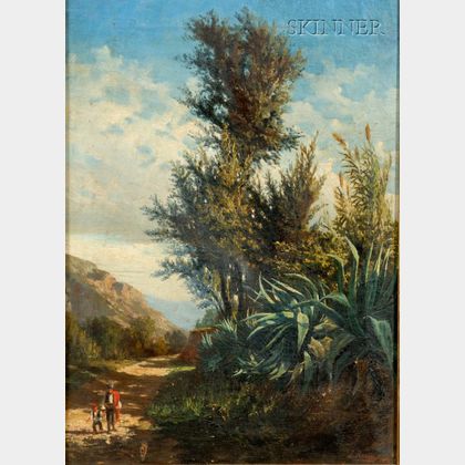 Juan Rabada y Valloe (Spanish, 19th Century) Lot of Two Landscapes