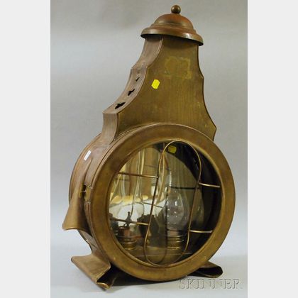 Large Brass Double Lantern