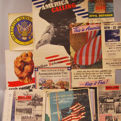Fifteen U.S. WWII Lithograph Posters