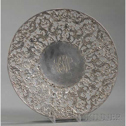 Reticulated Sterling Cake Plate