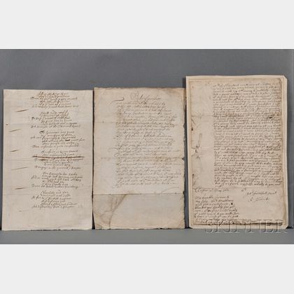 Documents, English, Seventeenth Century, Five: