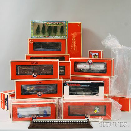 Set of Twenty-three Lionel O Gauge Model Trains and Accessories