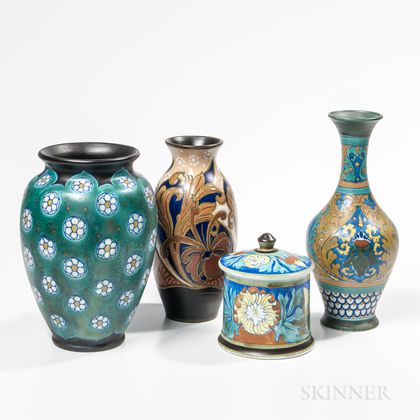 Four Gouda Pottery Items