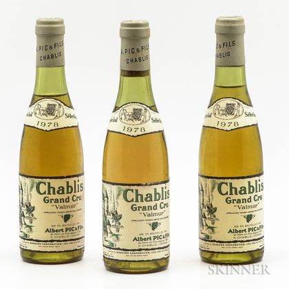 Albert Pic Chablis Valmur 1978, 3 demi bottles 