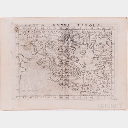 Europe. Eight Engraved Maps after Ptolemy (c. 100-c. 170 AD),Gastaldi, Ziletti, Ruscelli, Valgrisi, Venice, c. 1561-1574.