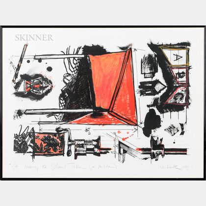 Liz Roth (American, 20th/21st Century) Four Framed Prints: Ode to an El Camino, Making the Shawl Table (for Michele),Anatomy of a Samo