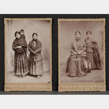 Two Cabinet Cards by Hudson's Gallery