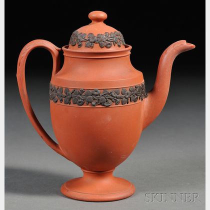 Wedgwood Rosso Antico Coffeepot and Cover