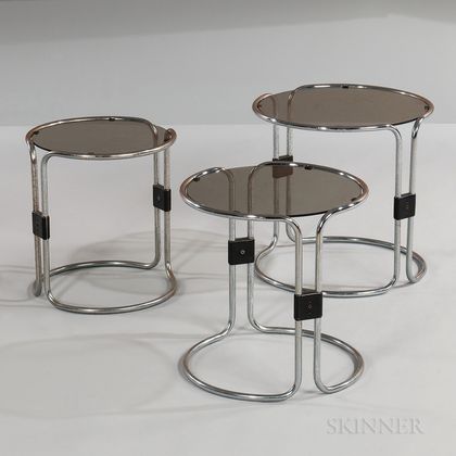 Three Bauhaus-style Nesting Tables