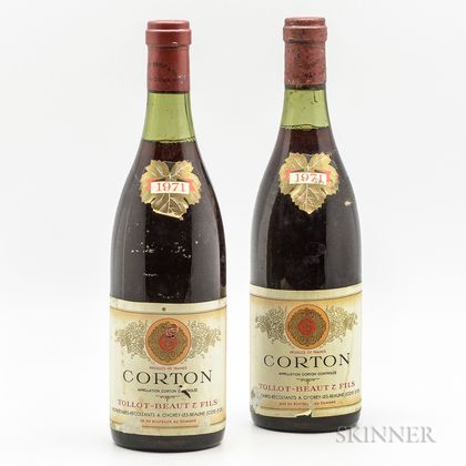 Tollot-Beaut Corton 1971, 2 bottles 