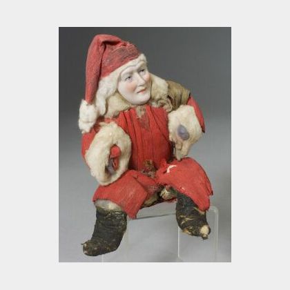 Seated Bisque Mask Face Character Santa Claus
