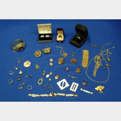 Assorted Gold and Victorian Jewelry and Findings
