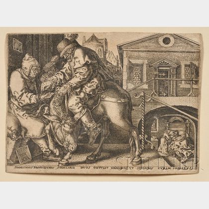 Heinrich Aldegrever (German, 1502-c. 1561) The Good Samaritan at the Inn