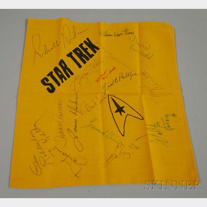 Star Trek Autographed Cloth Panel