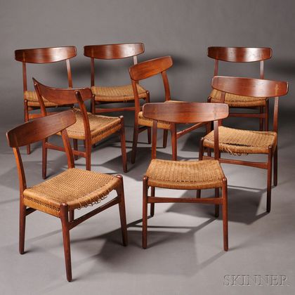 Eight Hans Wegner (1914-2007) Dining Chairs 