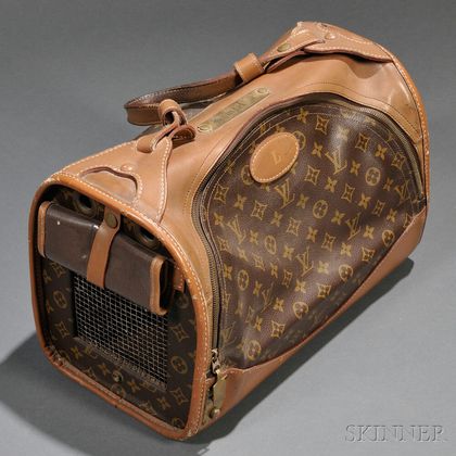 LOUIS VUITTON Monogram Canvas Sac Chien Dog Carrier Bag