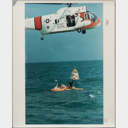 Apollo 9, Splashdown Recovery and Water Egress Training, Eight Photographs.