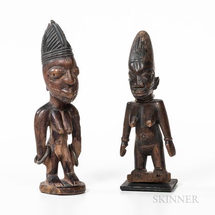 Two Female Yoruba Ibeji Figures