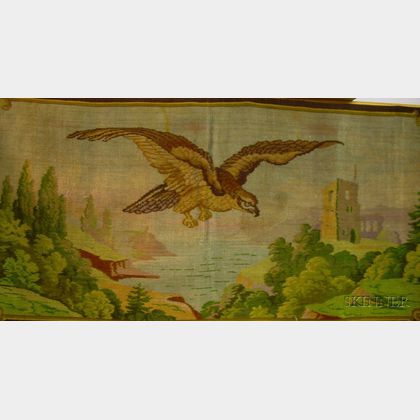 Machine-made Eagle in Landscape Wall Tapestry