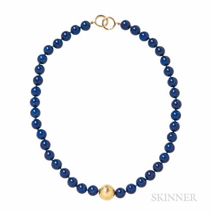 18kt Gold and Lapis Necklace, Paloma Picasso, Tiffany & Co.