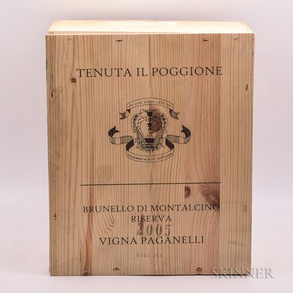 Poggione Brunello di Montalcino Riserva Vigna Paganelli 2005, 6 bottles (owc) 