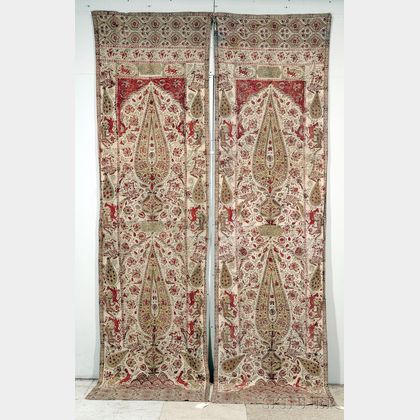 Pair of Indian Printed Cotton Textiles