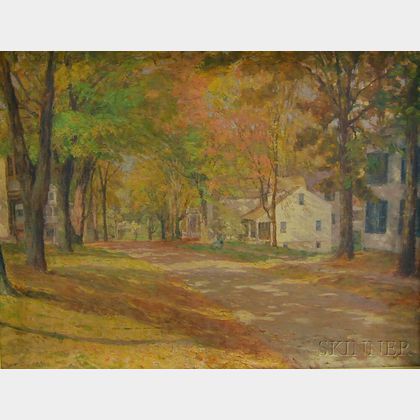 Katherine Allmond Hulbert (American, 1859-1939) Village Street.