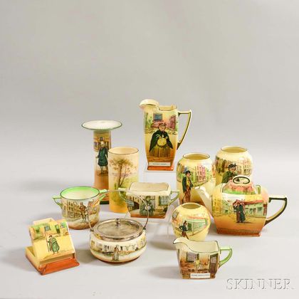 Twelve Pieces of Royal Doulton Ceramic Mostly Dickens Ware